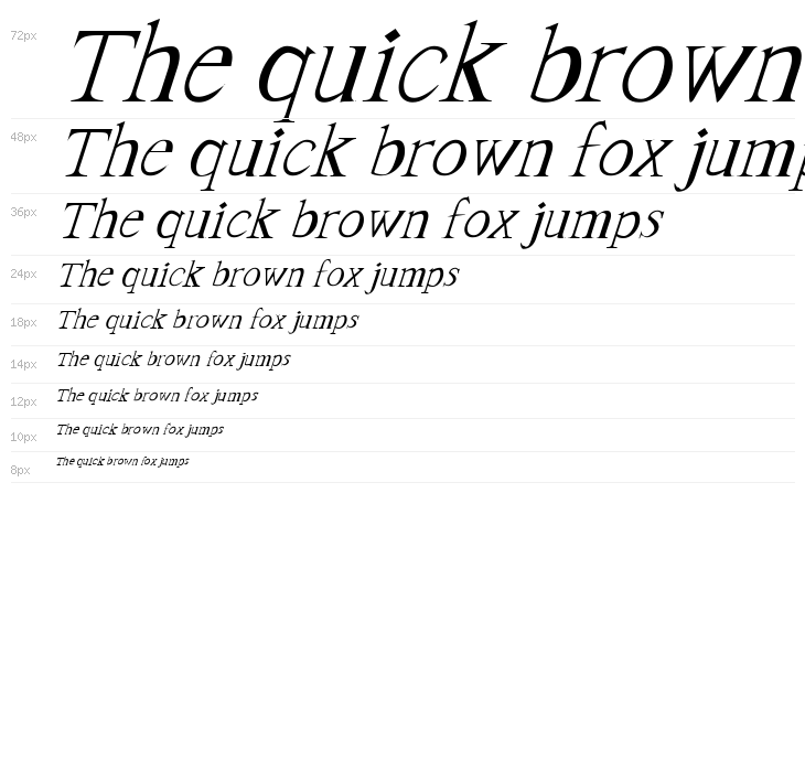 FrankTimes Italic Waterfall