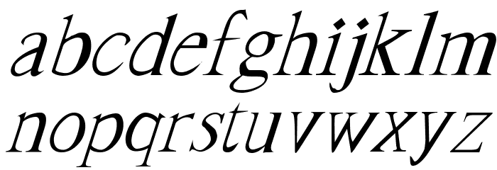 FrankTimes Italic Font LOWERCASE