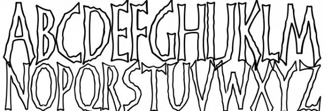 FrankenDork Hollow Schriftart Groß
