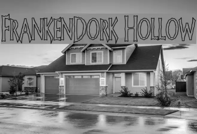 FrankenDork Hollow Font examples