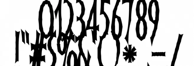 FrankenDork Tall Font OTHER CHARS