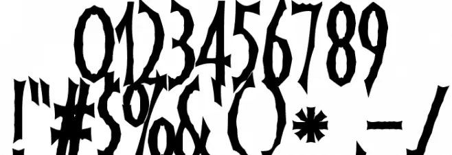 FrankenDork Font OTHER CHARS