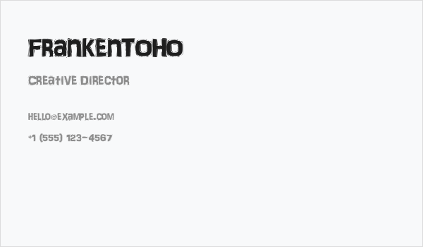 FrankenTOHO Business Card