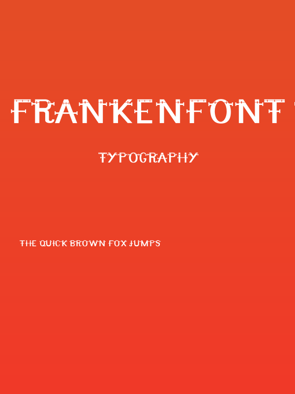 Frankenfont Regular Poster