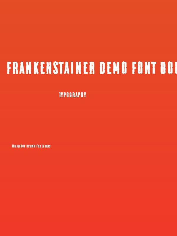 Frankenstainer Demo Font Bold Poster