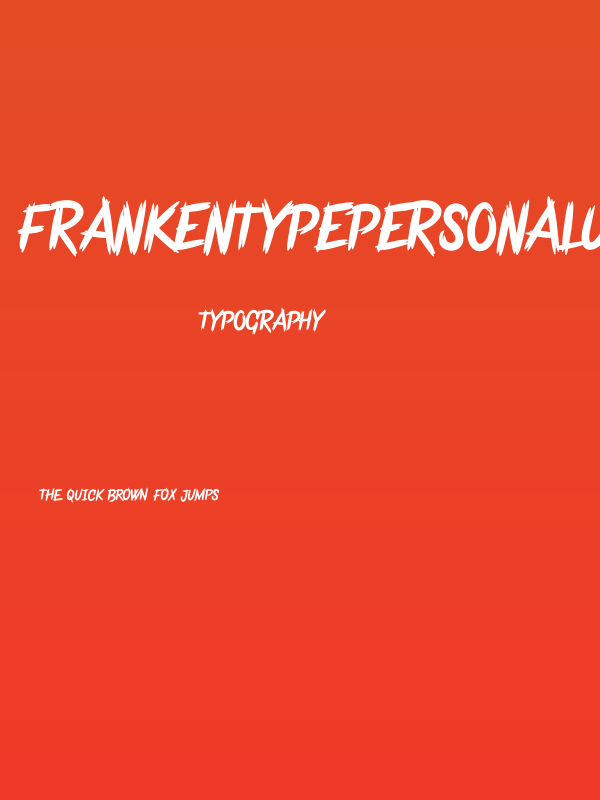 FrankentypePersonalUseOnly Poster