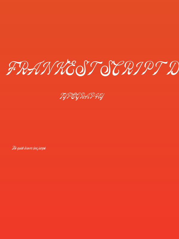 Frankest Script DEMO Regular Poster