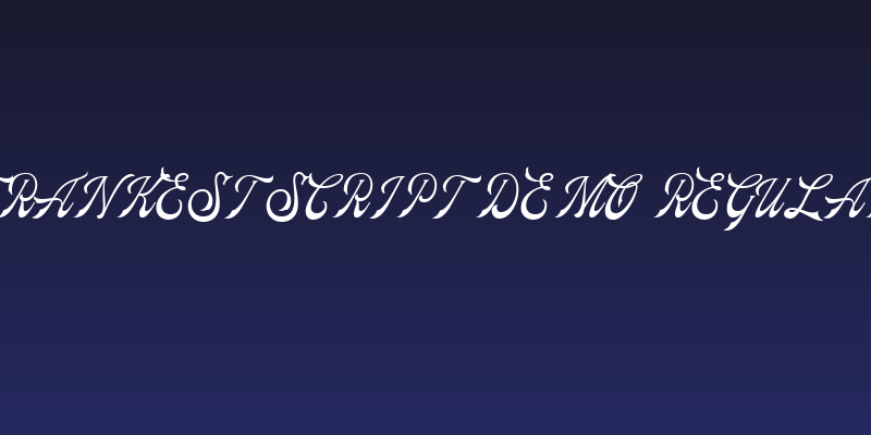 Frankest Script DEMO Regular Social Header