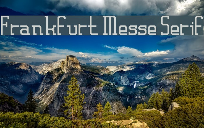 Frankfurt Messe Serif Font examples