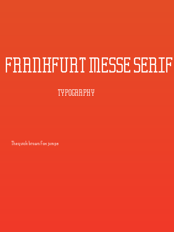 Frankfurt Messe Serif Poster