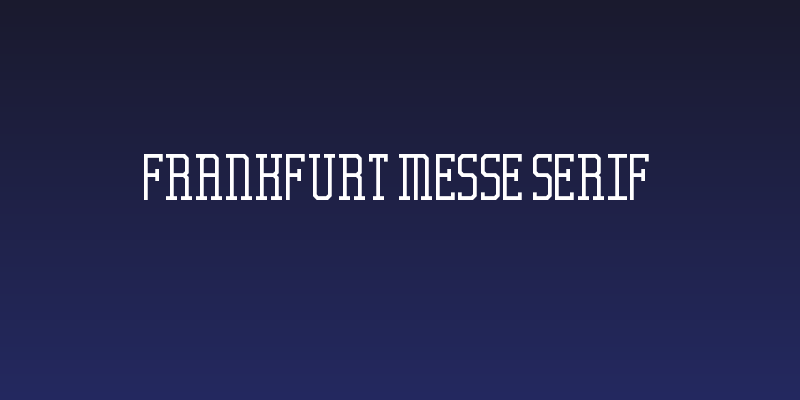 Frankfurt Messe Serif Social Header
