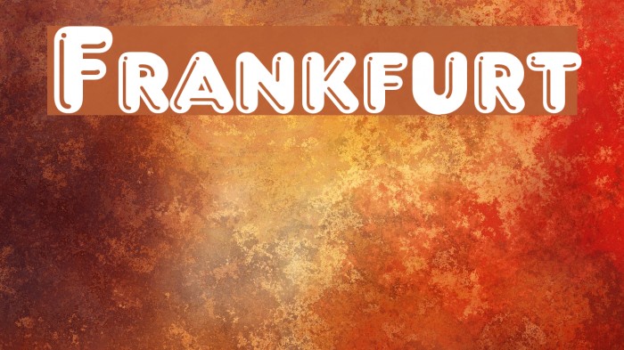 Frankfurt Font examples