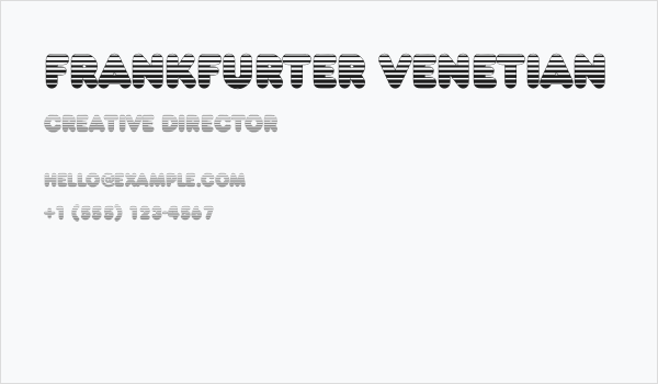 Frankfurter Venetian Business Card