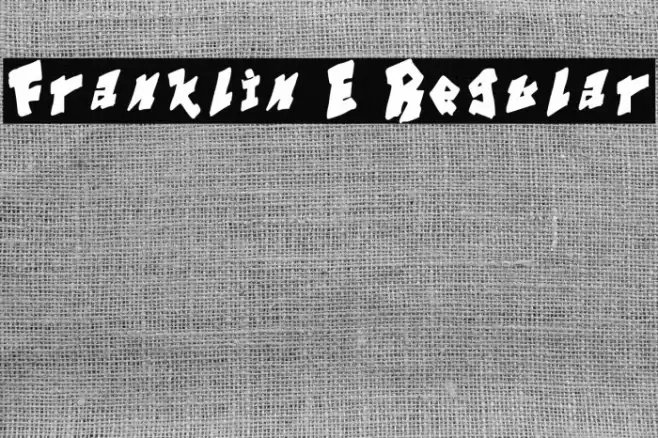 Franklin E Regular Font examples