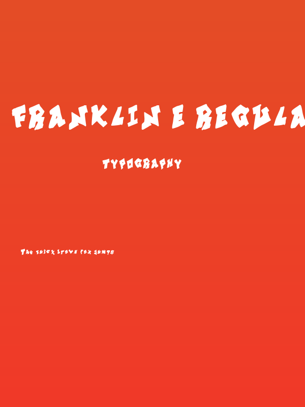 Franklin E Regular Poster