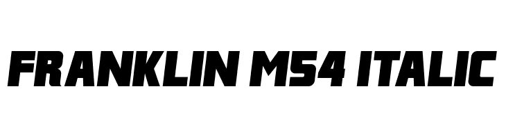 Franklin M54 Italic Font