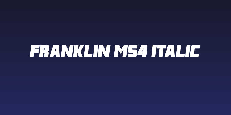 Franklin M54 Italic Social Header
