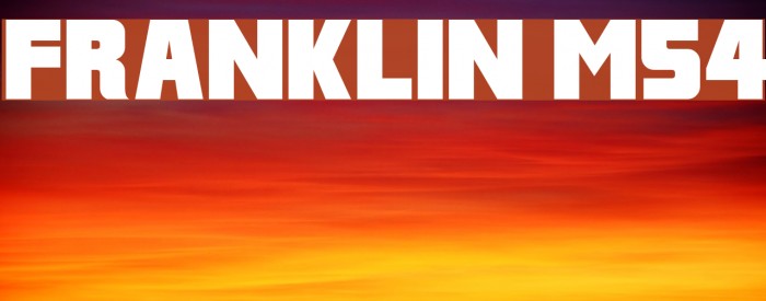 Franklin M54 Font examples