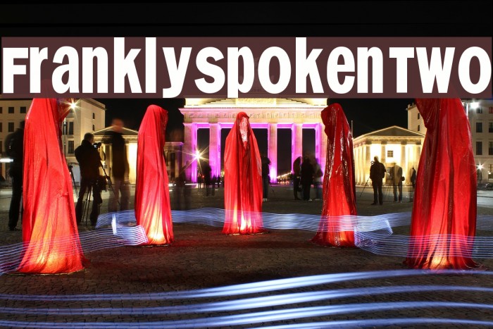 FranklySpokenTwo Font examples