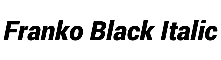 Franko Black Italic  フリーフォントのダウンロード