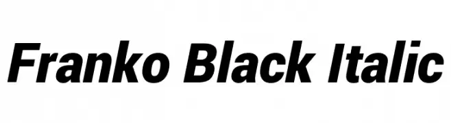 Franko Black Italic  Frei Schriftart Herunterladen