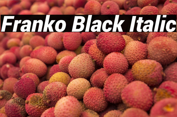 Franko Black Italic Example 1