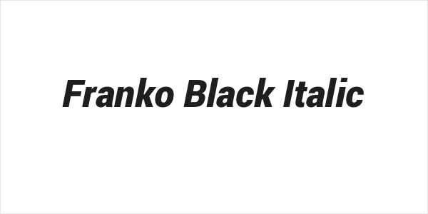 Franko Black Italic Logo