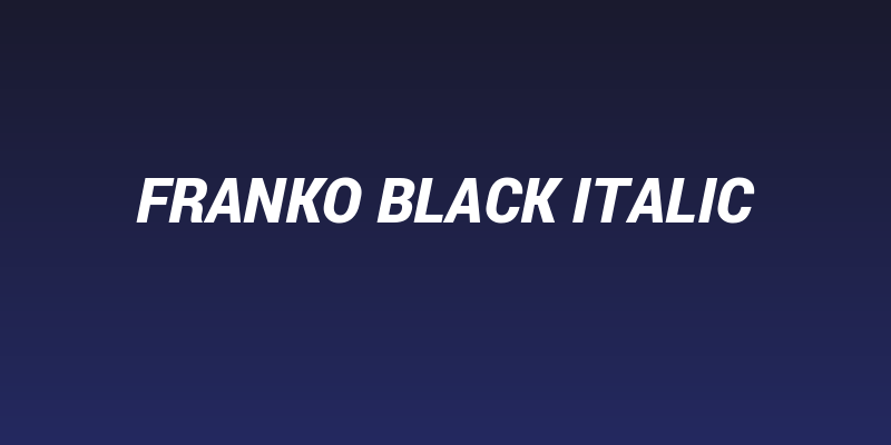 Franko Black Italic Social Header