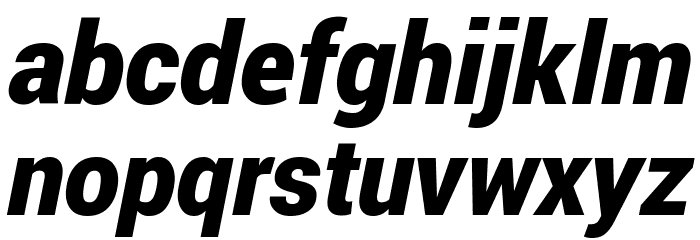 Franko Black Italic Font LOWERCASE