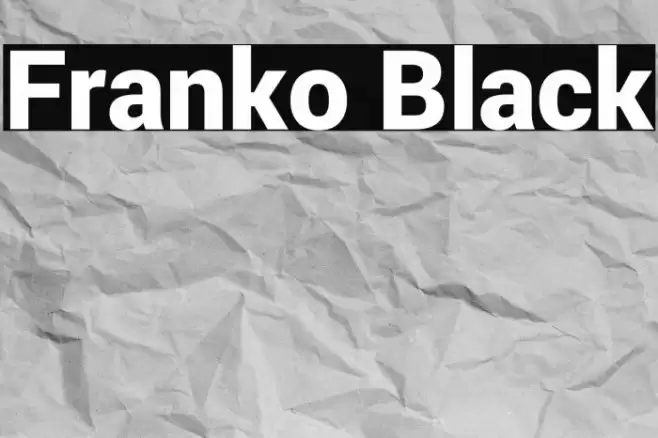Franko Black Font examples