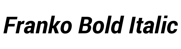 Franko Bold Italic  免费字体下载