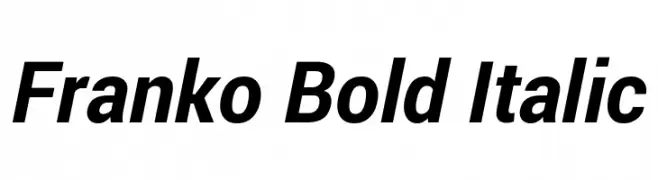 Franko Bold Italic 
