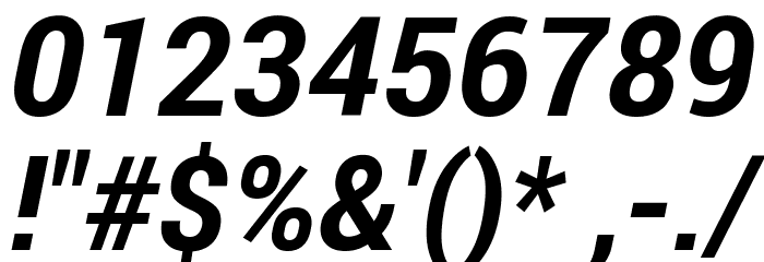 Franko Bold Italic Font OTHER CHARS