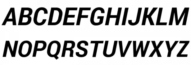 Franko Bold Italic Fonte MAIÚSCULAS
