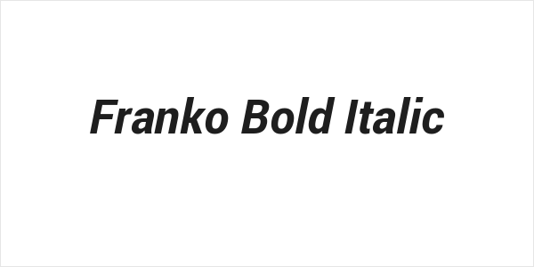 Franko Bold Italic Logo