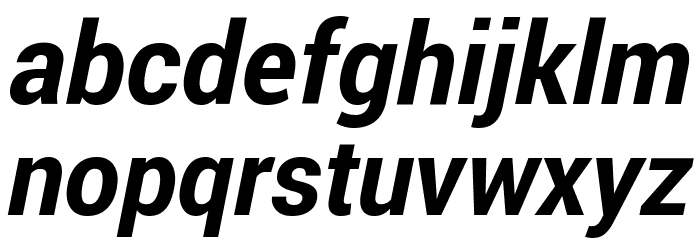 Franko Bold Italic Font LOWERCASE