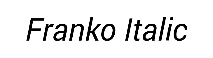Franko Italic  Frei Schriftart Herunterladen