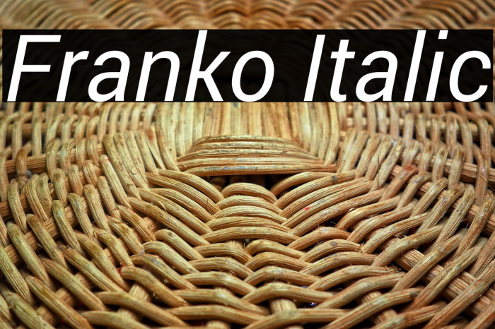 Franko Italic Example 2