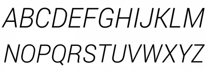 Franko Light Italic خط أحرف كبيرة