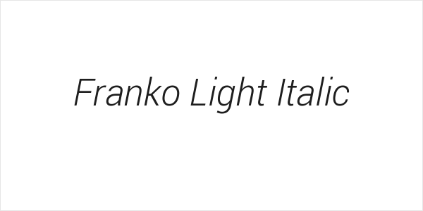 Franko Light Italic Logo