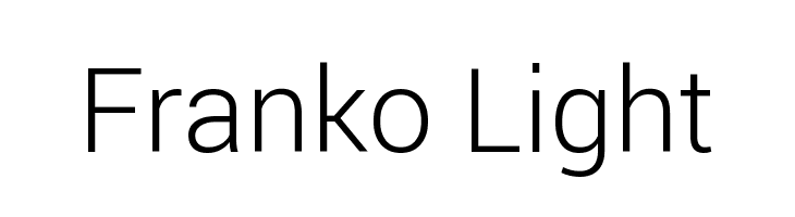 Franko Light  Frei Schriftart Herunterladen