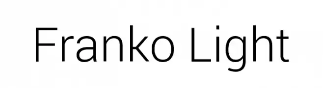 Franko Light  Frei Schriftart Herunterladen