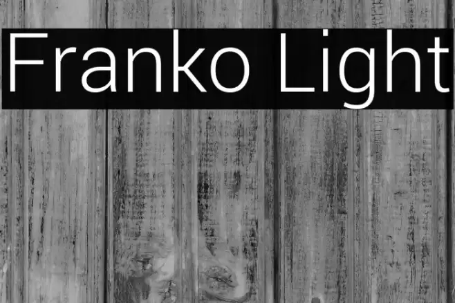 Franko Light Font examples