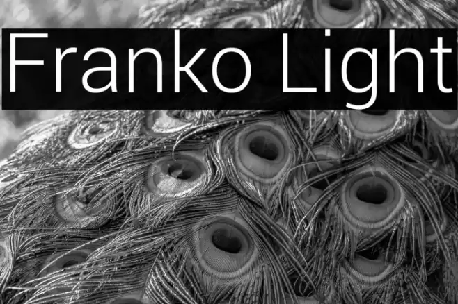 Franko Light Font examples