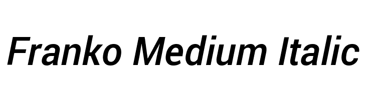 Franko Medium Italic  Frei Schriftart Herunterladen