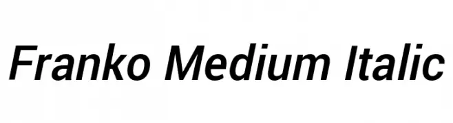 Franko Medium Italic  Fuentes Gratis Descargar