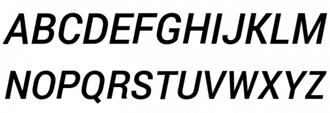 Franko Medium Italic Шрифта ВЕРХНИЙ