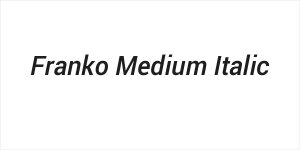 Franko Medium Italic Logo