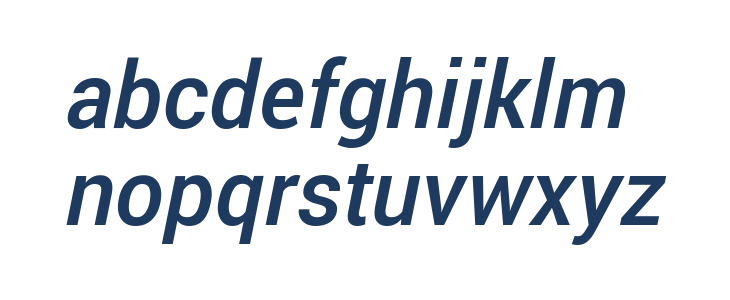 Franko Medium Italic Lowercase