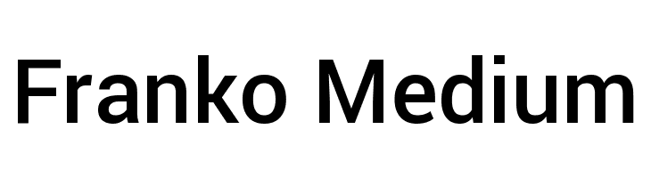 Franko Medium  Frei Schriftart Herunterladen